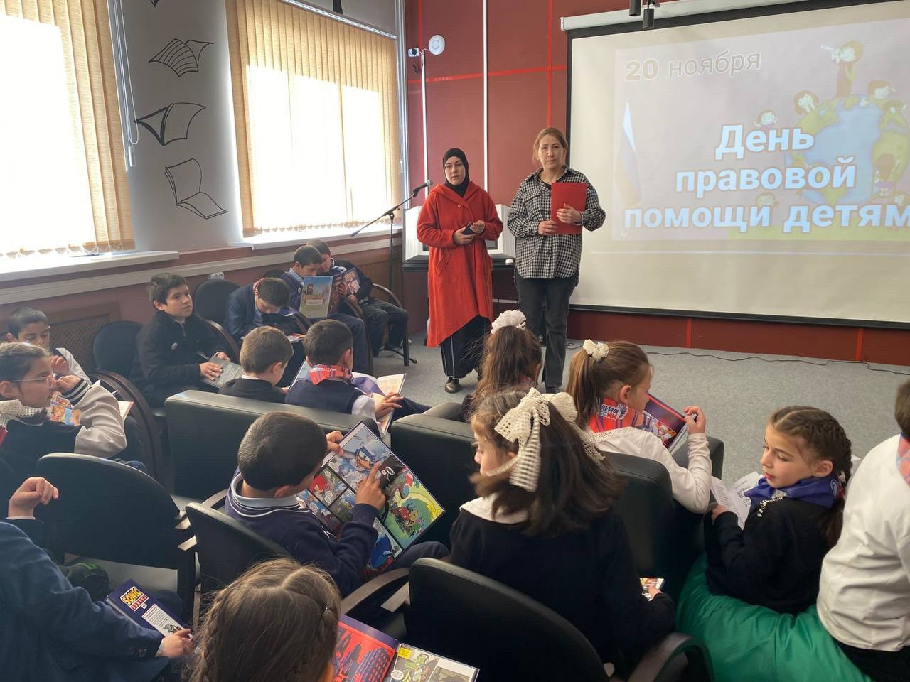 Сотрудники Агульского КЦСОН организовали в библиотеке познавательное мероприятие для детей.